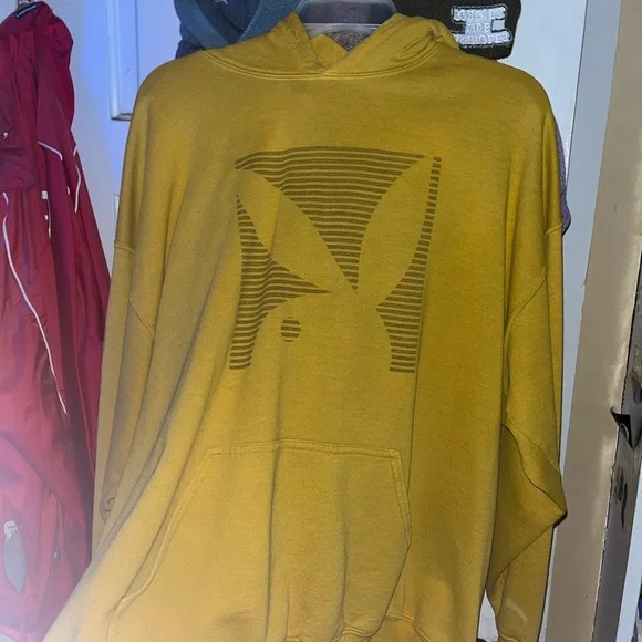 PLAYBOY Shirts Mens Yellow Playboy Hoodie Size Xl Poshmark